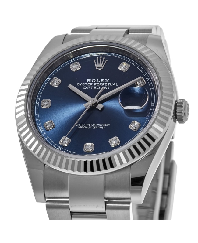 Rolex datejust 41 blue diamond dial 2025