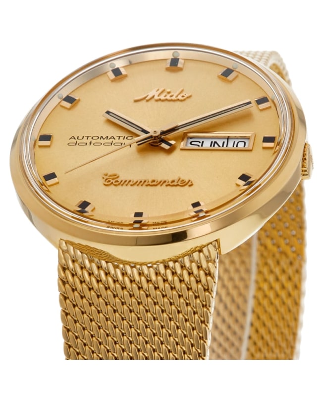 Mido Commander 1959 Gold Tone Steel Men s Watch M8429.3.22.13