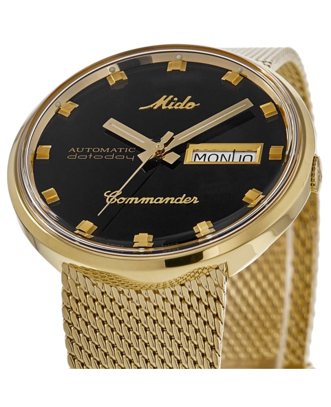Mido Commander 1959 Black Dial Gold Steel Men's Watch M8429 Mido Commander 1959 Black Dial Gold Steel Men's Watch M8429
