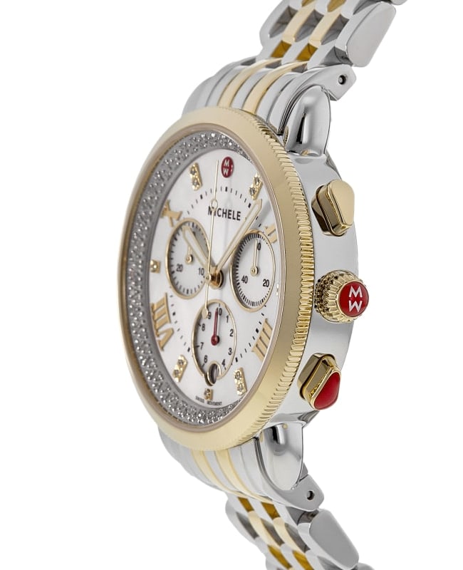 Michele two 2025 tone round watch