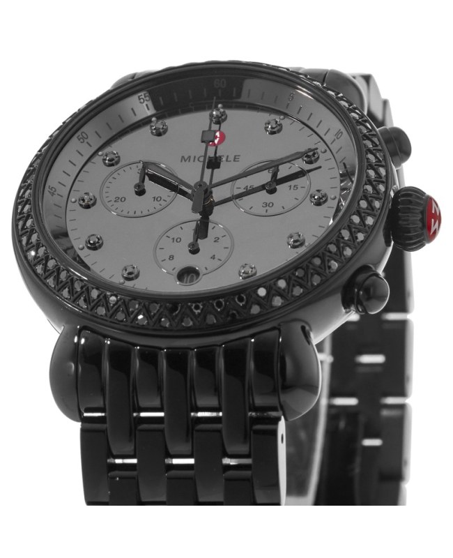 Michele black hotsell diamond watch