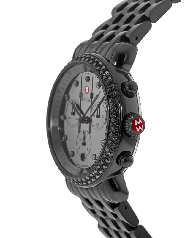 Black Michele Watch- reasonable offers accepted Buy New Michele Deco Noir Diamond Pave MWW06A000793  main image 4