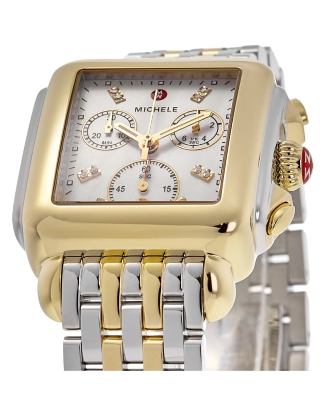 Michele 2 tone watch deals