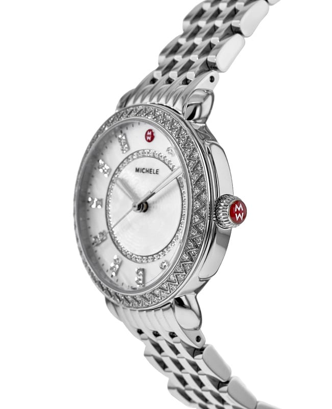 Michele Sidney 18 Chronograph Diamond Bracelet Watch, $2,171