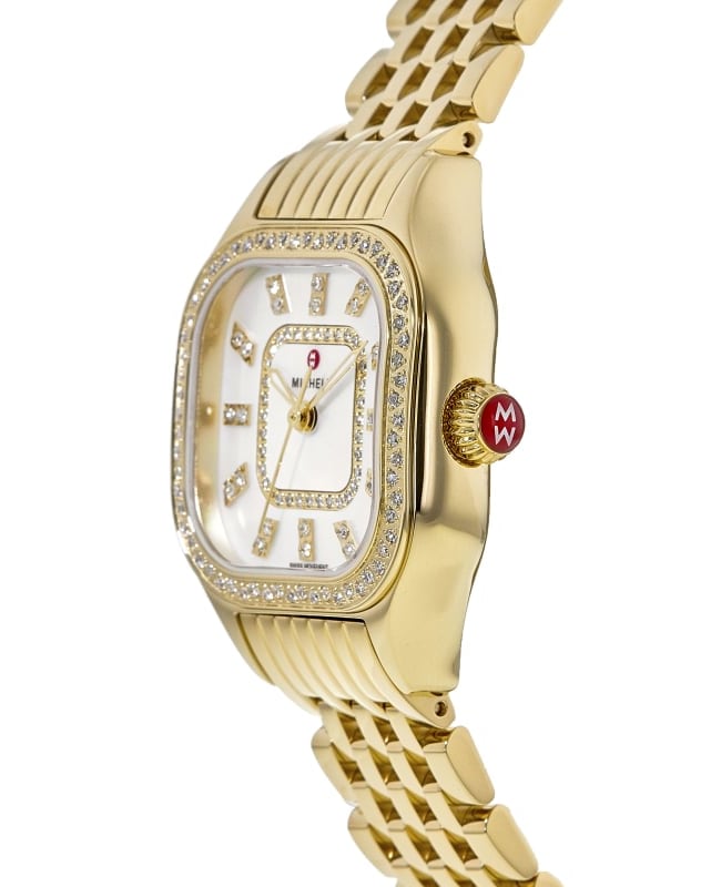 Michele Meggie Diamond Gold Stainless Steel Women s Watch MWW33B000003
