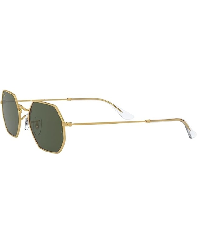 Ray Ban Gold Octagonal Metal Green Unisex Sunglasses RB3556N 001 53