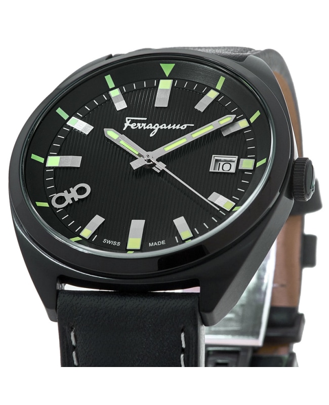 Salvatore Ferragamo Evolution 40mm Black Dial Leather Strap Salvatore Ferragamo Evolution 40mm Black Dial Leather Strap