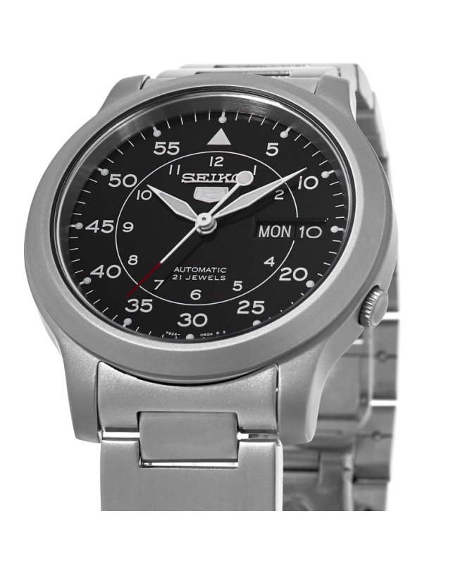 Seiko 5 Automatic Black Dial Stainless Steel Men s Watch SNK809K1 SD