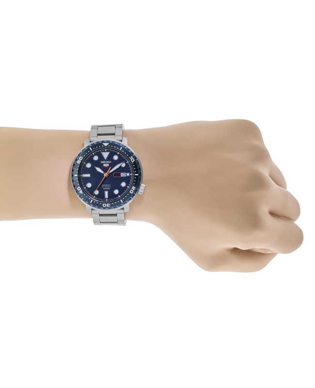 Seiko 5 Sport Bottle Cap Blue Dial Steel Men s Watch SRPC63K1