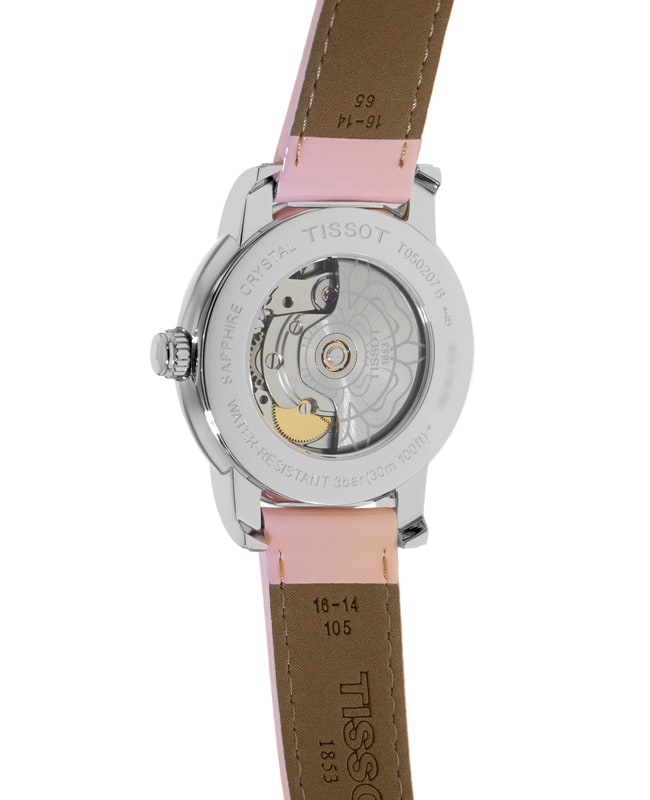 ピンクの猫様 Tissot サファイアクリスタル レザーベルト時計 Tissot サファイアクリスタル レザーベルト時計 ピンクの猫様