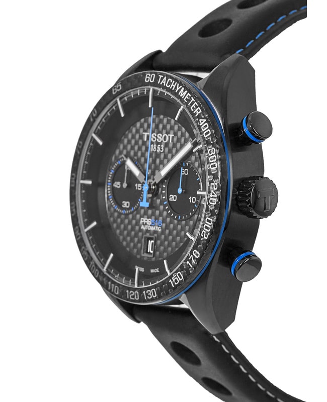 Tissot PRS 516 Automatic Chronograph Black Leather Strap Men s Watch T100.427.36.201.00