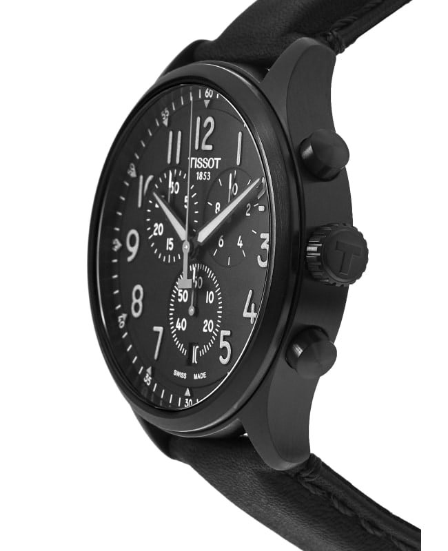 Tissot Chrono XL Vintage Black Dial Leather Strap Men's Tissot Chrono XL Vintage Black Dial Leather Strap Men's