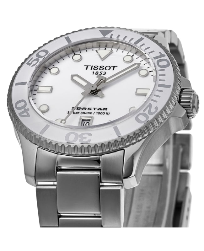 Tissot seastar 1000 white new arrivals face