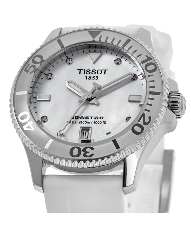 Tissot white mother of pearl dial ladies watch t0842101111601 store