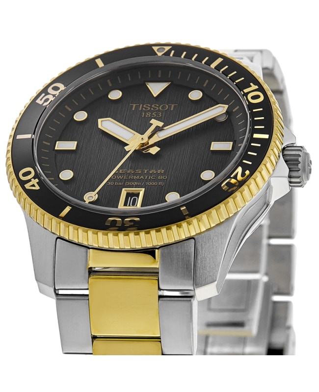 Tissot Seastar 1000 Automatic Powermatic 80 Black Dial Two Tissot Seastar 1000 Automatic Powermatic 80 Black Dial Two