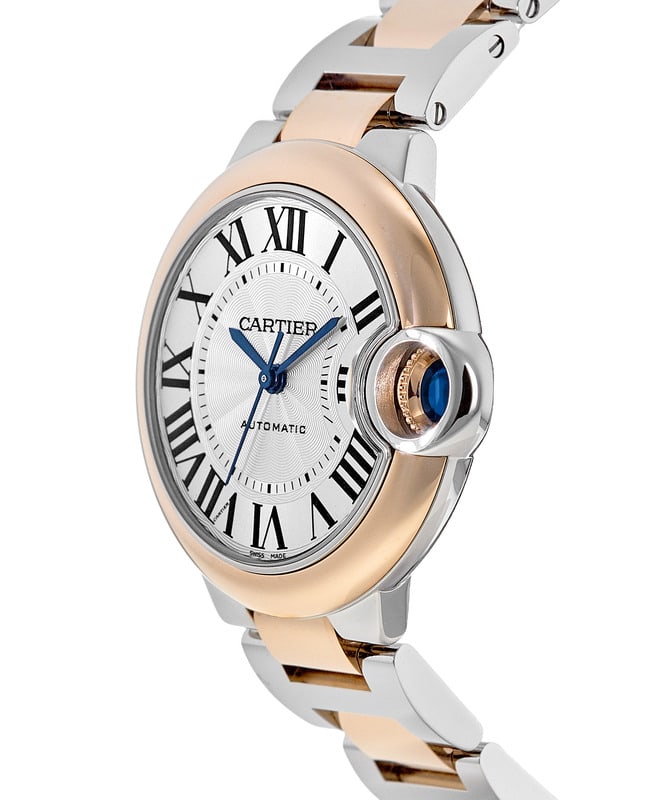  Cartier Ballon Bleu Automatic Diamond Dial Ladies Steel and  18kt Rose Gold Watch W3BB0013 : Clothing, Shoes & Jewelry