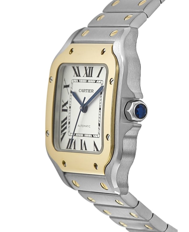 Cartier Santos De Cartier Medium Yellow Gold and Stainless Steel Men's Watch W2SA0016 3