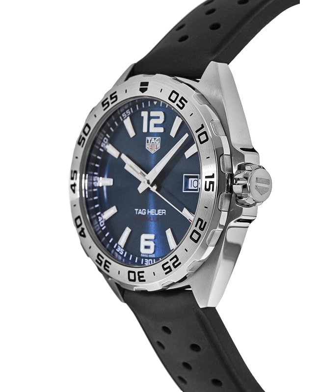 TAG Heuer Formula 1 Quartz Watch - Black Opalin Dial and Black Perforated  Rubber Strap 41mm Watch