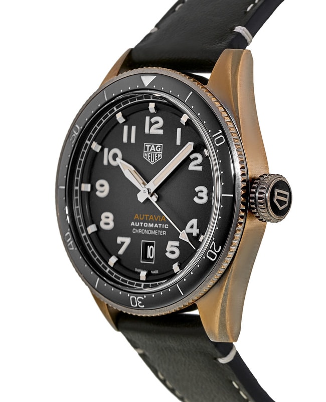 Tag Heuer Autavia Calibre 5 Chronometer 42mm Bronze Case Green