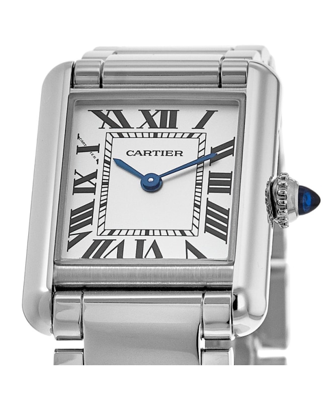 💥Cheapest Cartier Tank Must Large in Steel Bracelet WSTA0052