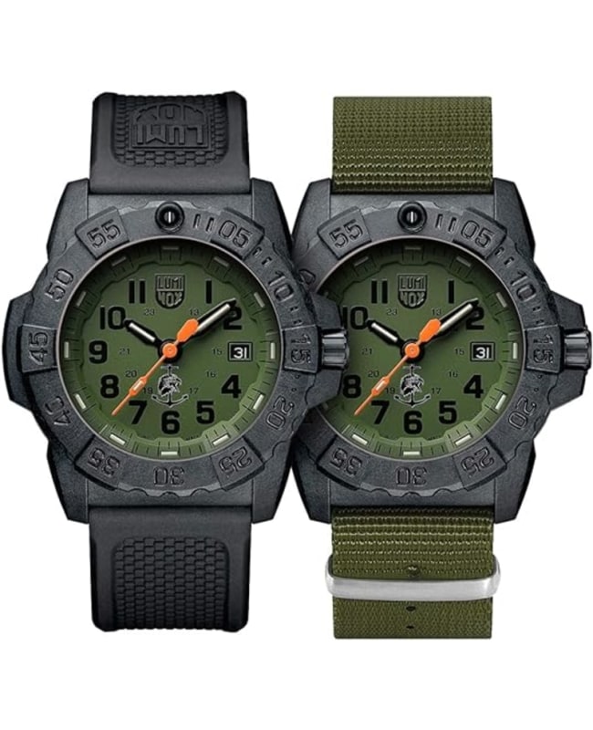 Luminox Navy Seal 3500 Green Dial Rubber Strap Men's Watch Luminox Navy Seal 3500 Green Dial Rubber Strap Men's Watch