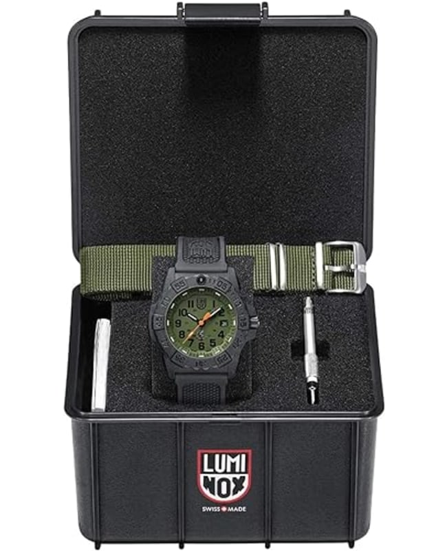 Luminox Navy Seal 3500 Green Dial Rubber Strap Men's Watch