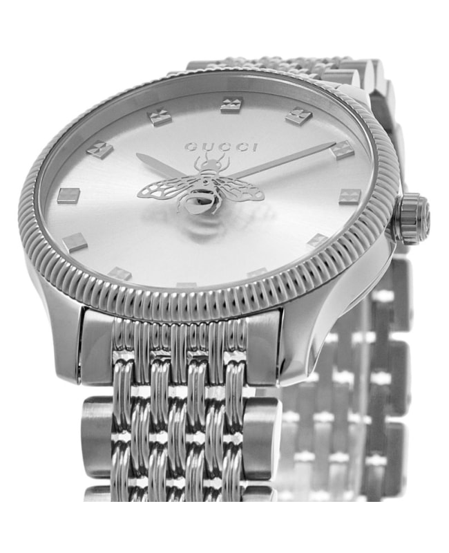 Gucci G Timeless Silver Dial Stainless Steel Women s Watch YA1265019