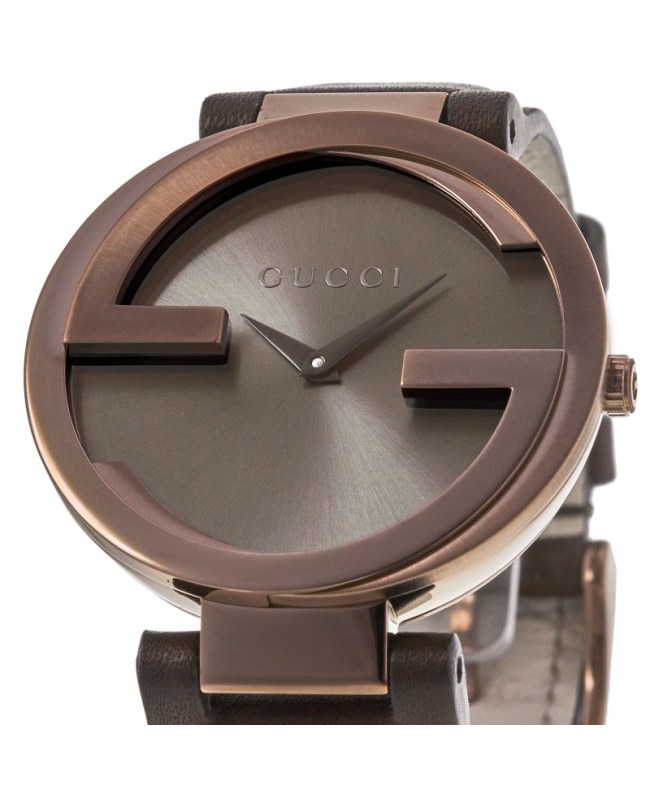 Gucci Interlocking G Brown Dial Brown Leather Strap Women s Watch