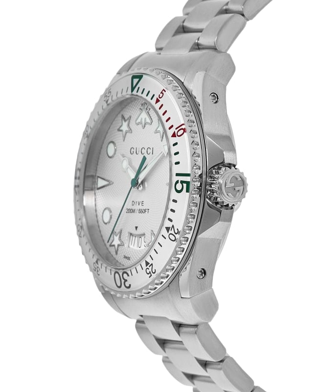 Gucci dive hotsell watch white face