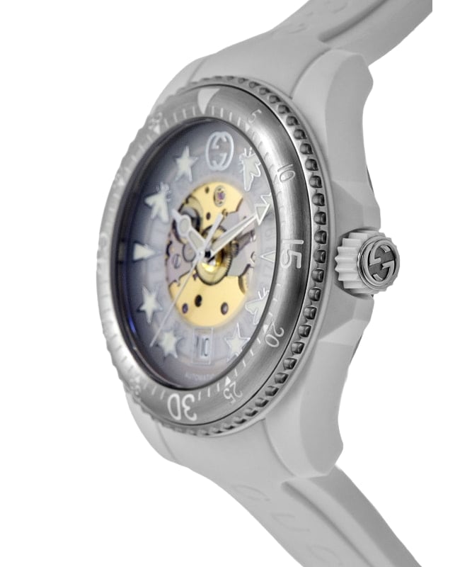 Gucci Dive 40mm Transparent Dial Rubber Strap Unisex Watch Gucci Dive 40mm Transparent Dial Rubber Strap Unisex Watch