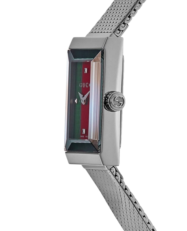 Gucci G-Frame Green, Red and Blue Dial Stainless Steel