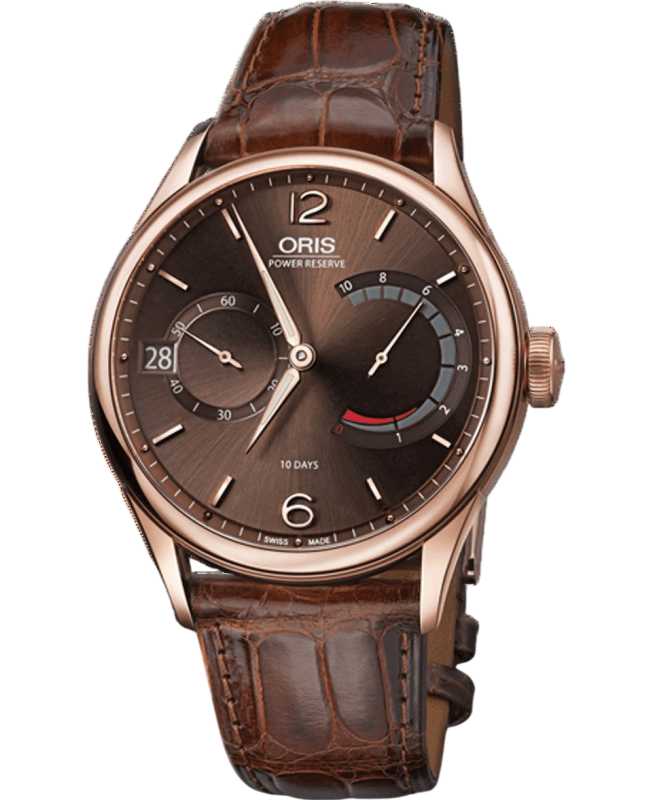 Oris Artelier Calibre 111 Brown Dial Leather Strap Men's Watch 01 111 7700 6062-Set 1 23 86