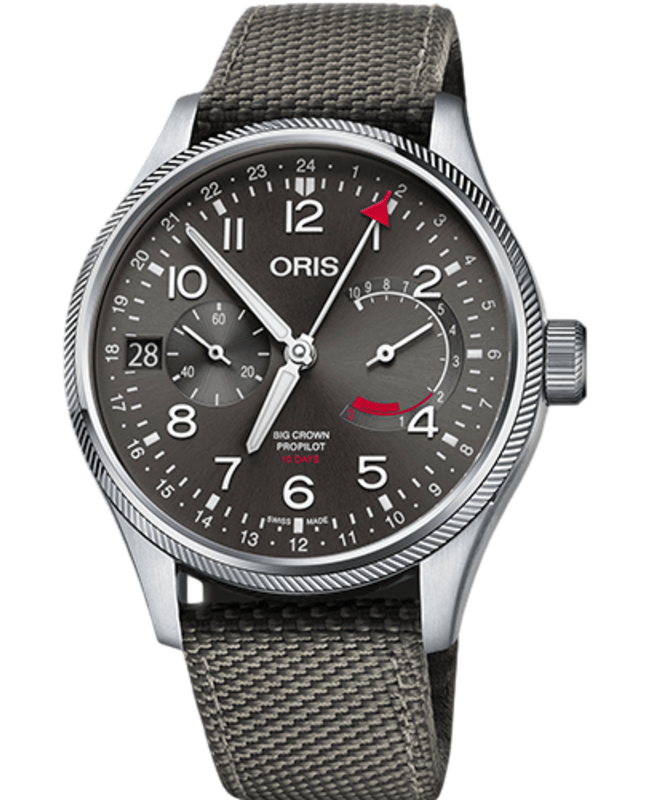 Oris Big Crown ProPilot Calibre 114 Grey Dial Fabric Strap Men's Watch 01 114 7746 4063-Set 5 22 17FC