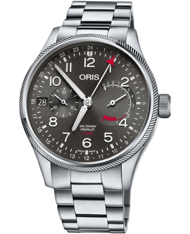 Oris Big Crown ProPilot Calibre 114 Grey Dial Stainless Steel Men's Watch 01 114 7746 4063-Set 8 22 19