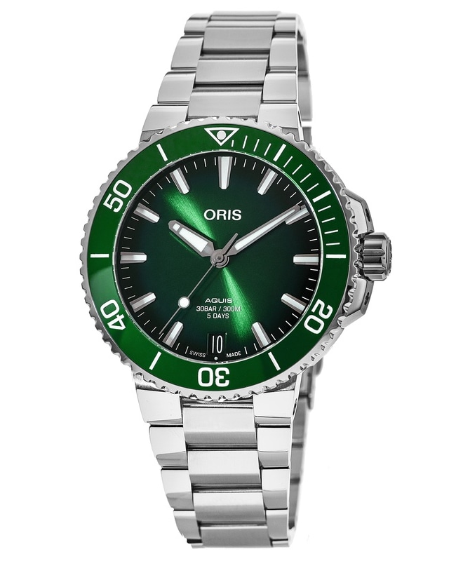 Oris Aquis Aquispro Date Calibre 400 Green Dial Steel Men’s Watch 01 400 7769 4157-07 8 22 09PEB 01 400 7769 4157-07 8 22 09PEB