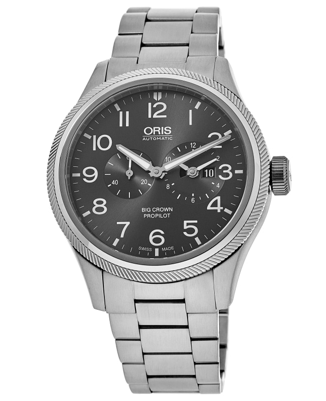 Oris Big Crown ProPilot Worldtimer Grey Dial Stainless Steel Men’s Watch 01 690 7735 4063-07 8 22 19-1 01 690 7735 4063-07 8 22 19-1