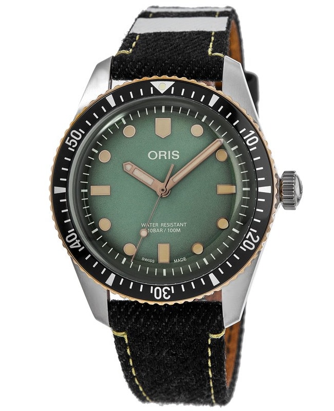 Oris Divers Sixty-Five Green Dial Momotaro Jeans Special Edition X Men’s Watch 01 733 7707 4337-Set 01 733 7707 4337-Set