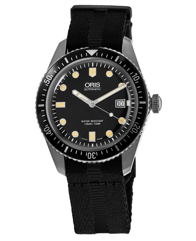 Oris Divers Sixty-Five Automatic Black Dial Fabric Strap Men’s Watch 01 733 7720 4054-07 5 21 26FC 01 733 7720 4054-07 5 21 26FC