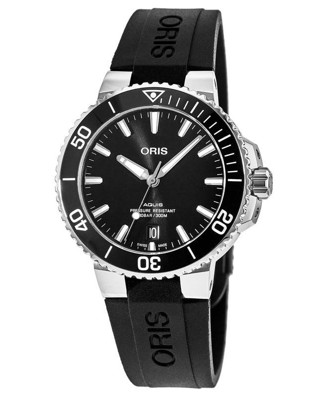 Oris Aquis Date Black Dial Black Rubber Strap Men’s Watch 01 733 7730 4154-07 4 24 64EB 01 733 7730 4154-07 4 24 64EB