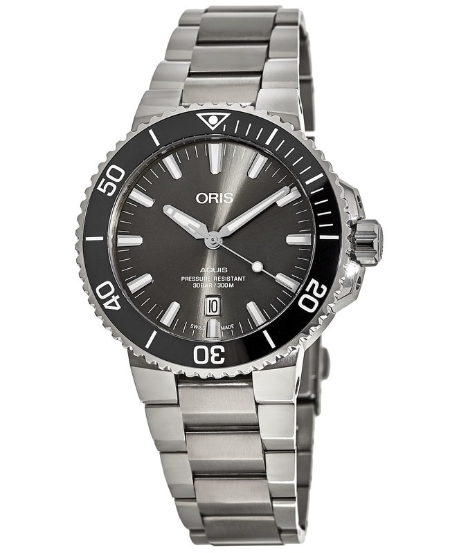 Oris Aquis Date Grey Dial Titanium Men’s Watch 01 733 7730 7153-07 8 24 15PEB 01 733 7730 7153-07 8 24 15PEB