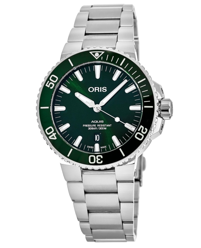 Oris Aquis Date Automatic Green Dial Stainless Steel Men's Watch 01 733 7732 4157-07 8 21 05PEB