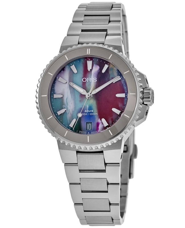 Oris Aquis Date Upcycle Automatic Multicolor Dial Steel Women's Watch 01 733 7792 4150-07 8 19 05P