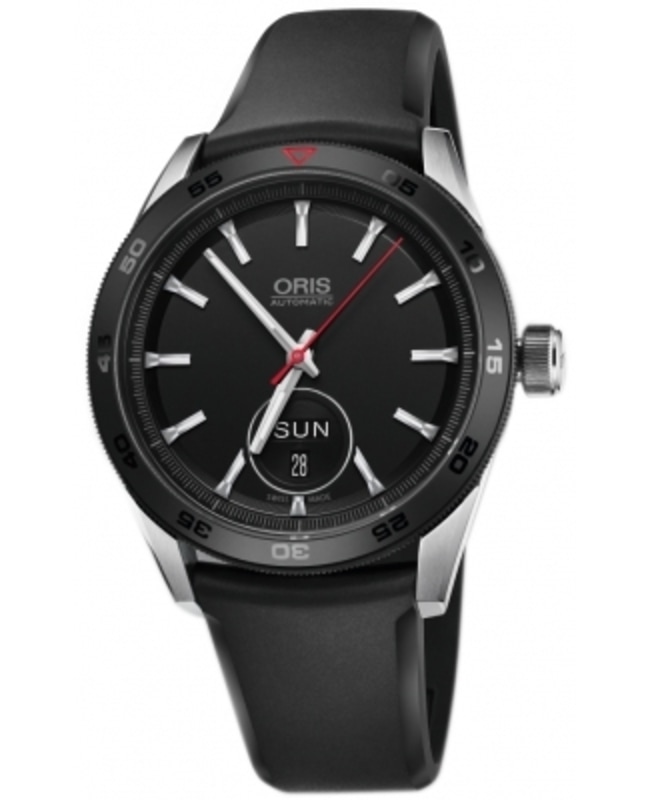 Oris Artix GT Day Date Black Dial Black Rubber Strap Men's Watch 01 735 7662 4424-07 4 21 26FC
