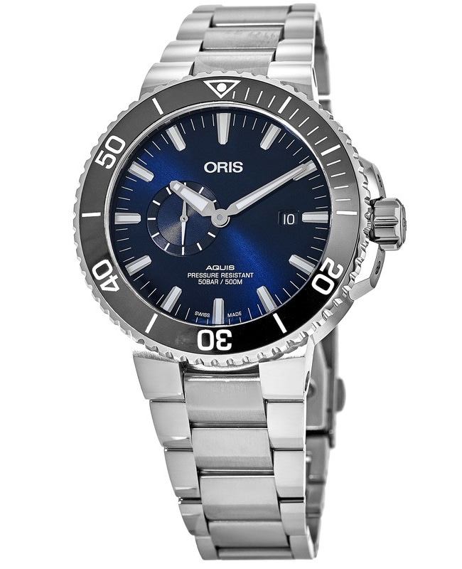 Oris Aquis Small Second Date Blue Dial Stainless Steel Mens Watch 01 743 7733 4135-07 8 24 05PEB 01 743 7733 4135-07 8 24 05PEB 2250$