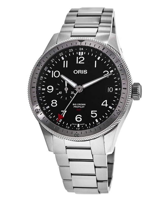 Oris Big Crown ProPilot Timer GMT Black Dial Steel Men’s Watch 01 748 7756 4064-07 8 22 08 01 748 7756 4064-07 8 22 08