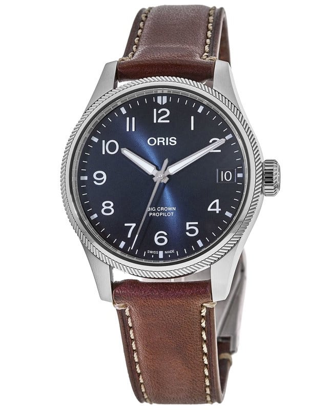 Oris Big Crown ProPilot Big Date Blue Dial Brown Leather Strap Men’s Watch 01 751 7761 4065-07 6 20 07LC 01 751 7761 4065-07 6 20 07LC