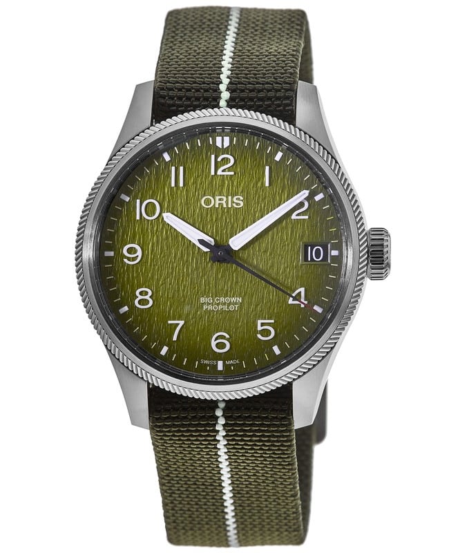 Oris Big Crown ProPilot Limited Edition Okavango Air Rescue Green Dial Men’s Watch 01 751 7761 4187-SET 01 751 7761 4187-SET