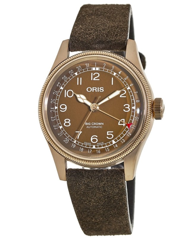 Oris Big Crown Pointer Date Bronze Case Leather Strap Men’s Watch 01 754 7741 3166-07 5 20 74BR 01 754 7741 3166-07 5 20 74BR