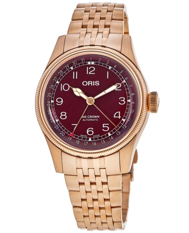 Oris Big Crown Pointer Date Red Dial Bronze Bracelet Men’s Watch 01 754 7741 3168-07 8 20 01 01 754 7741 3168-07 8 20 01