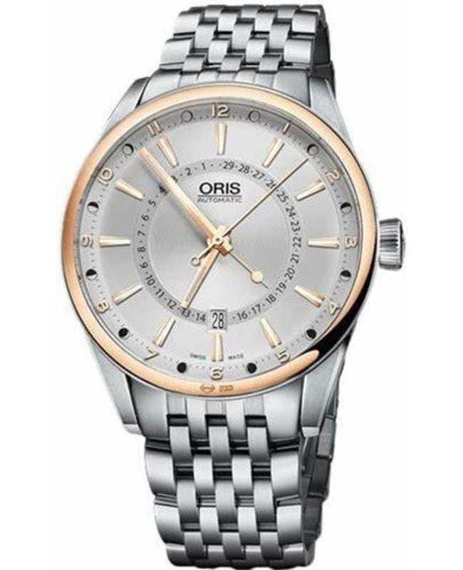 Oris Artix Pointer Moon, Date Silver Dial Stainless Steel Men's Watch 01 761 7691 6331-07 8 21 80